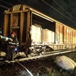 INTERVENŢIE: Pompierii au dezamorsat în timp util vagonul-bombă din Ga...