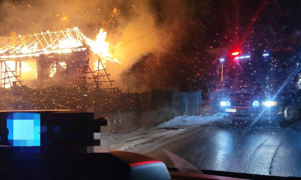 Incendiu Cicănești (Sursa foto: ISU Argeș)
